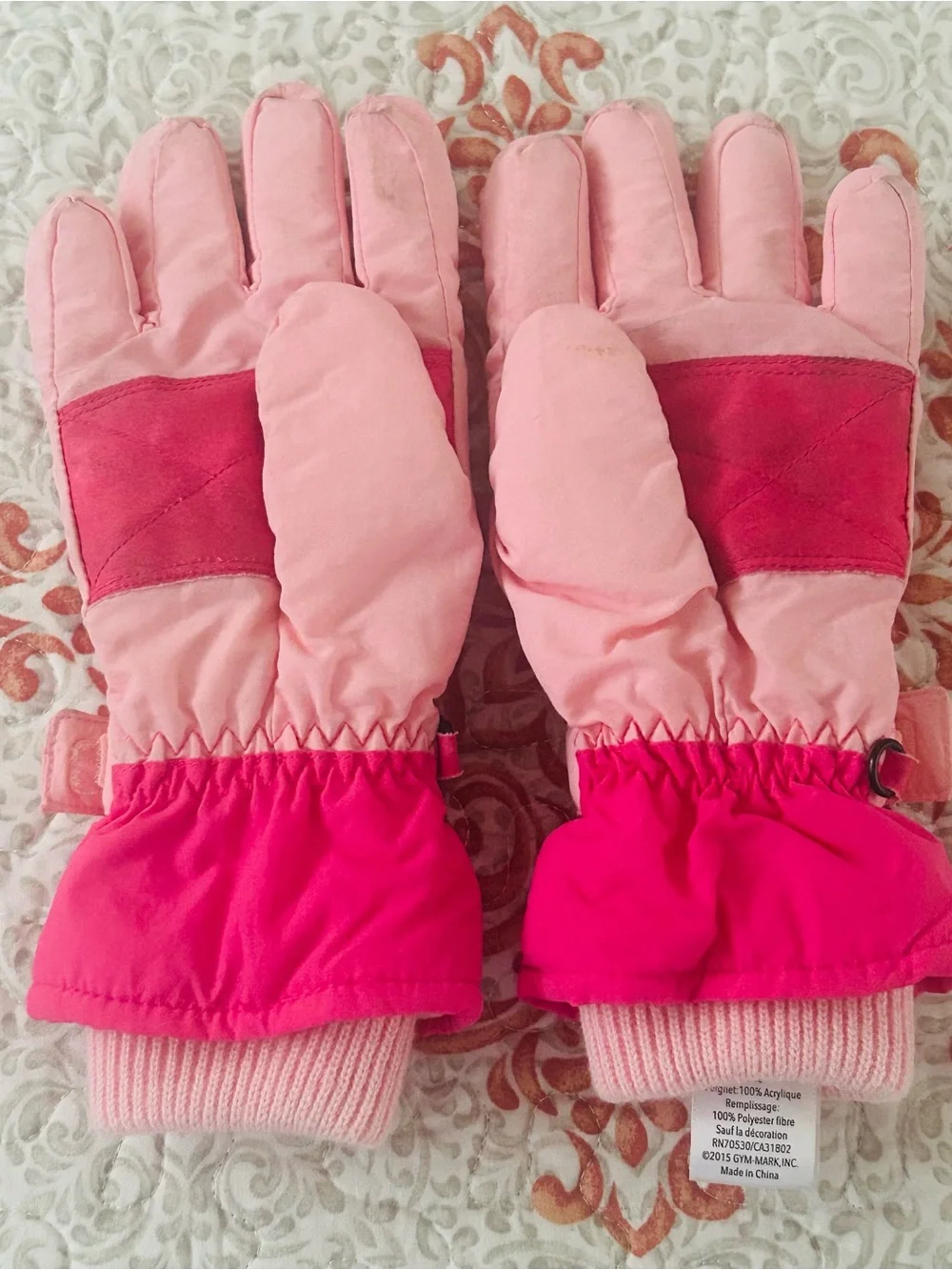 Gymboree Polar Pink Two-Tone Kids Winter Mittens